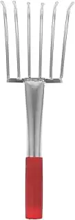 BESPORTBLE Tools for Catching The Sea Small Rake Hand Rakes for up Leaves Rake Head Small Leaf Rake Metal Rake Beach Accessories Garden Rake Beach Rake Stainless Steel Red