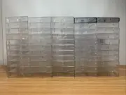 55 Clear Empty Cassette Tape Replacement Jewel Cases - Used