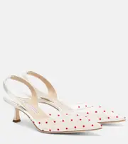 [Manolo Blahnik] Manolo Blahnik Carolyne 50 polka-dot slingback pumps AU 11 multicoloured
