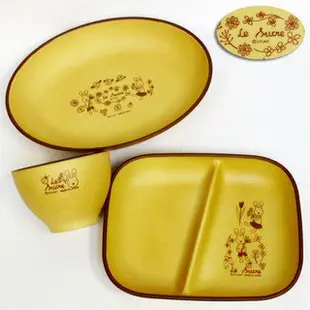 砂糖兔 法國兔 日本製木紋盤 le sucre 方形盤 廚房 餐具 兒童 日貨 正版授權J00012093