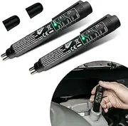 2 PCS Car Brake Fluid Test Pen, Gasoline Moisture Content Percentage Tester with Five LED Indicators, Portable Car Diagnostic Test Tool Accessories, Suitable for Most Car Models (Black)