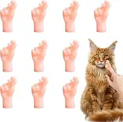 Tiny Finger Hands, 10X Miniature Hand Puppets for Cats, Realistic Gag Toy, Favors for Pretend Show Comedy Prank Birthday Celebration