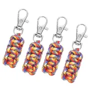 4pcs Paracord Zipper Pulls, Paracord Lanyard Keychain for Backpacks, Multicolor