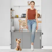 Short Dog Gate 0"-39" Wide Narrow Baby Gate 24” Tall Retractable Short Baby Gate