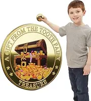 Tooth Fairy Commemorative Coin,Collectible Novelty Coin - Fun Souvenir for Kids Girls Bedtime Ritual Home Decoration Display