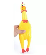 New Yellow Rubber Chicken Squeeze Chicken Prank Novelty gift toys 2 Pack