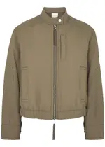 Vince Nylon Bomber Jacket - Beige - XL (UK16 / XL) XL (UK16 / XL)