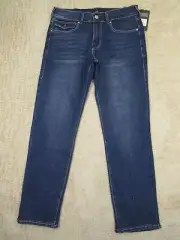 True Religion Jeans Men 30x32 Blue Geno Slim Pants Denim Dark Wash World Tour