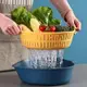 瀝水籃洗菜盆洗菜籃廚房客廳家用水果盤果籃雙層塑料洗水果菜籃子