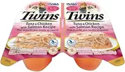 Inaba Cat Twins Tuna and Chicken with Salmon Cat Treat, 70 g (Pack of 6)