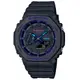 CASIO 卡西歐 GA-2100VB-1A / G-SHOCK 休閒運動雙顯腕錶 / 科幻藍 45.4mm｜樂天領券折300★全館特惠中★指定刷卡回饋10%