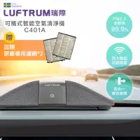 在飛比找momo購物網優惠-【LUFTRUM 瑞際】智能車用空氣清淨機C401A(附兩片