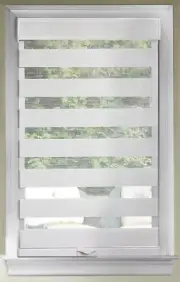 Linen Cordless Window Roller Shades Celestial Sheer Double-Layered Roman Shade