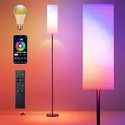 173cm Floor Lamp for Living Room, RGB Smart LED Corner Lamps with Remote Control and Stepless Dimmable Colors Temperature & Brightness, Tall Reading Lamp for Bedroom Office Kid Room