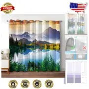 Grommet Blackout Drapes - Nature-Inspired Floral Design, 42x54 Inches, 2 Panels