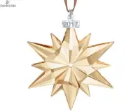 NIB Swarovski SCS Annual Ed 2017 Gold Crystal Large Snowflake Ornament #5268827