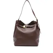 [Elleme] Elleme Pebbled-leather Buckle Shoulder Bag ONE SIZE BROWN