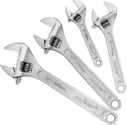 Juego de Llaves Ajustables de 4 Piezas Acero CR-V Llaves Crescentes