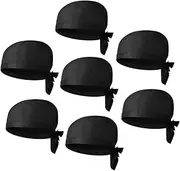 [FELTECHELECTR] Elegant Kitchen Chef Turban Hat Pcs Set Comfortable Breathable Washable for Cooks Waiters Students Black