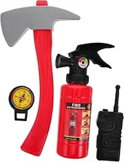 Generic 1 Set Firefighter Role Play Costume Set with Realistic Fire Extinguisher Prop for Boys and Dress Up Kit for Imaginative Play and Fire Safety Awareness