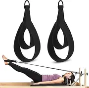 NVAAV 2PCS Pilates Double Loop Straps for Reformer Feet - Fitness and Yoga Equipment - D-Ring Exercise Straps for Gym and Home Workouts