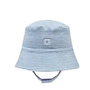 Snugtime Jersey Bucket Hat, Blue Stripe
