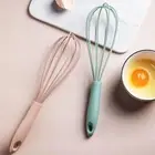 Kitchen Cooking Manual Silicone Milk Frother Blender Egg Beater Mixer Whisk