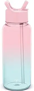 Simple Modern 32oz Water Bottle with Straw Lid | Reusable BPA-Free Tritan Plastic Lightweight Sports Bottles for Gym | Summit Collection | Sweet Taffy