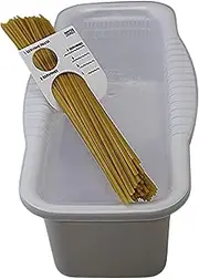 Dependable Industries Microwave Pasta Cooker with Built-in Portioning Tool - BPA-Free, Non-Stick Quick Meal Maker - Ideal for Efficient, Easy Pasta Preparation (White)