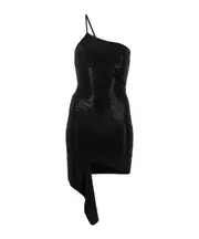 embellished mini dress M Black