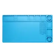 Soldering Mat 15"x8.3" Silicone Magnetic Electronics Work Mat, Blue
