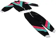[COLLBATH] Disco Dance Costumes for Adults Boys and Girls Hip Hop Style Sparkling Mesh Tops Pants 3 Colors Stage Performance Outfit
