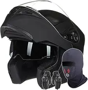 Motorcycle Modular Full Face Helmet for Adult Flip up Dual Visor DOT/ECE Approved