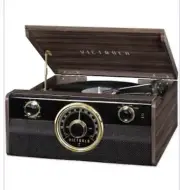 Victrola Metropolitan Mid Century 4-in-1 Music Center with Record Player NEW