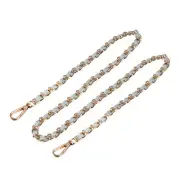 Purse Chain Strap, 47" Purse Strap Shoulder Bag Replacement (Light Green+ Gold)
