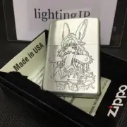 Zippo Made In Abyss Nanachi 2 Sided Etching Silver Brass Oil Lighter Japan
