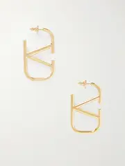 [Valentino Garavani] Valentino Garavani - Vlogo Gold-tone Earrings - One size One size Gold
