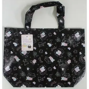 雙子星 黑色 不織布 手提袋 購物袋 環保袋 便當袋 三麗鷗 Kiki Lala日貨 正版 授權 J00013325