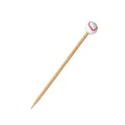 Case of 1000 Baseball Themed Bamboo Cocktail Pick Skewers, Appetizer/Drinks