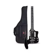 Traveler Guitar Speedster | Gloss Black 6-String Travel Electric Guitar | Por...