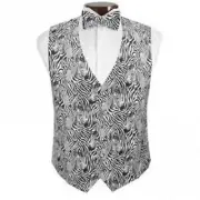 Zebra II Tuxedo Vest and Tie Set