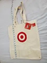 NEW W/TAGS TARGET CANVAS COTTON HEAVY-DUTY HEAVYWEIGHT TOTE BAG - RED LOGO RARE!