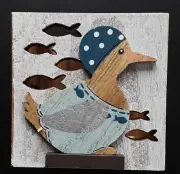 Boston International Bert Seagull Pirate Tealight Candle Holder
