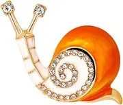 [SAFIGLE] Fashion Brooch Snail Alloy Decor Corsage Badge for Boys and Girls Adults Multipurpose Props Set