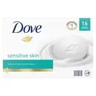 Dove Beauty Bar Soap Sensitive Skin Unscented 3.75 oz Bars Moisturizer 16 Pack