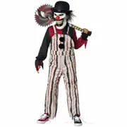 Carnival Creepster Horror Clown Evil Jester Joker Halloween Child Boys Costume