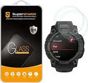 [Supershieldz] (2 Pack) Designed for Garmin Instinct 3 45mm (Solar/Amoled) Tempered Glass Screen Protector, Anti Scratch, Bubble Free