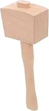LALAFINA Small Wooden Mallet for and Woodworking Durable Wood Tool with Comfortable Grip Compact Design for Multi Purpose Use for DIY Projects and Crafting
