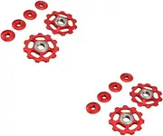 Rear Derailleur Pulley Bike Pulley Road Bike Wheels Front Rear Bike Aluminum Mountain Bike Derailleur Pulley Ear Corrector Bike Gears Derailleur Wheels Bike Chain Guide