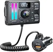 Snblzhef Bluetooth-Compatible FM Transmitter for Car PD20W QC3.0 USB Charging Car Adapter MP3 Music Player
